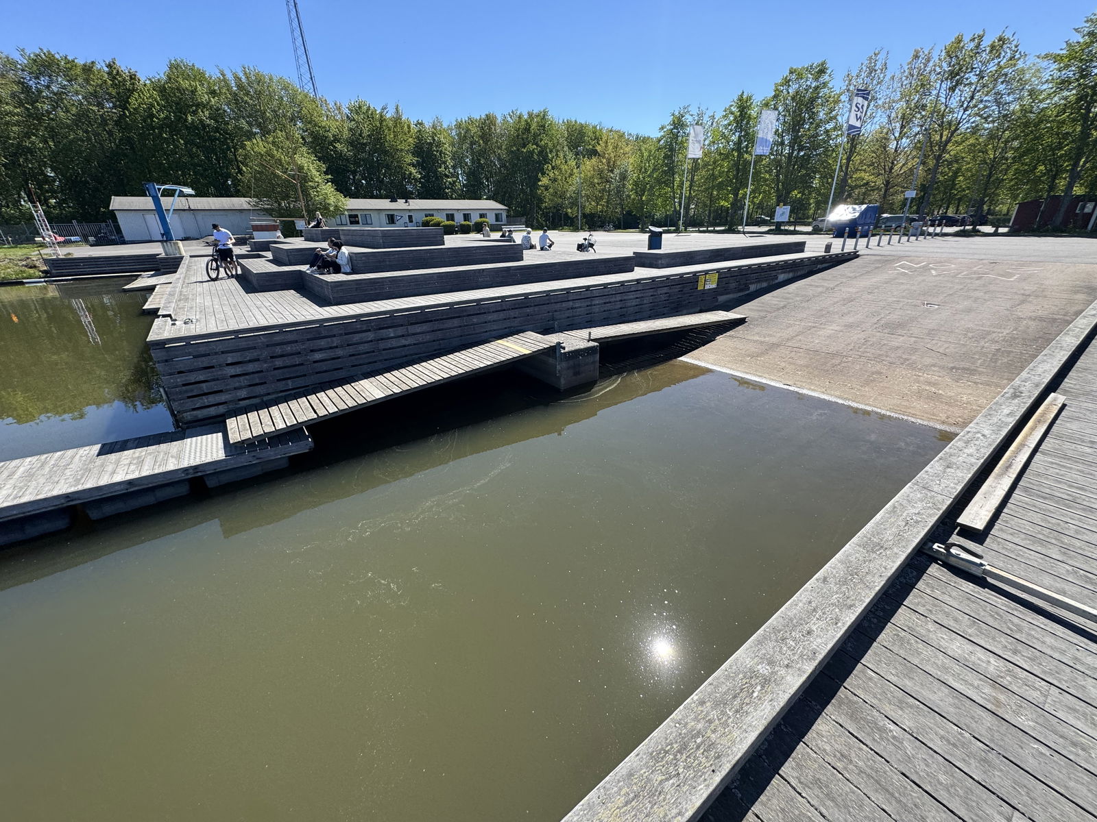 Båtramp i Småbåthamnen i Lidköping