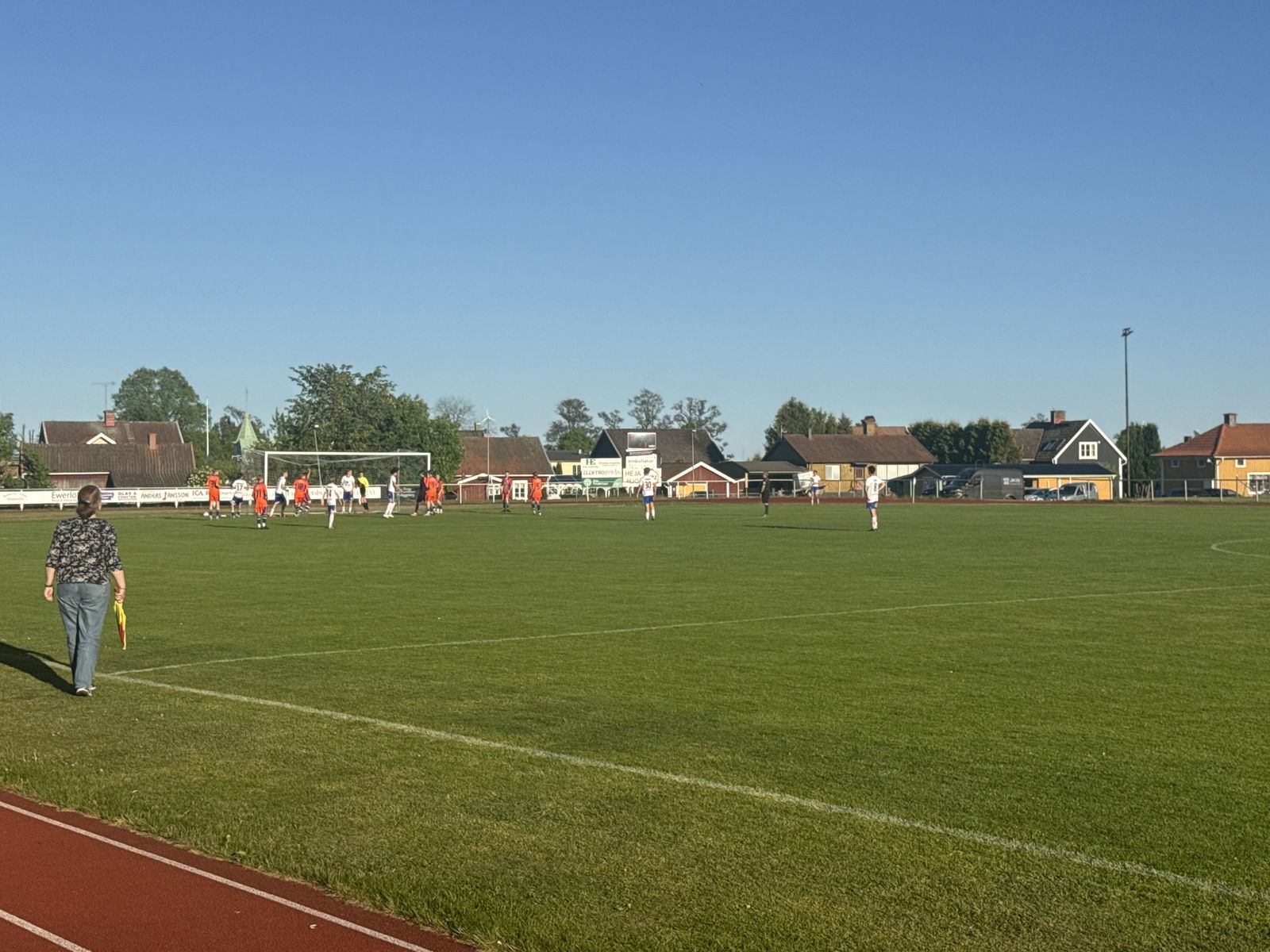 Fotbollsmatch i Hjo