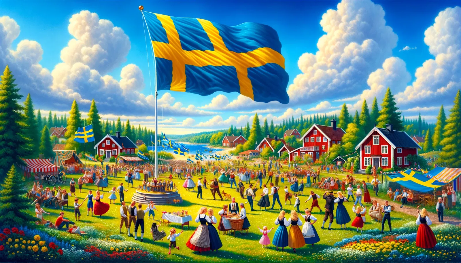 Bild som visar Sveriges nationaldag