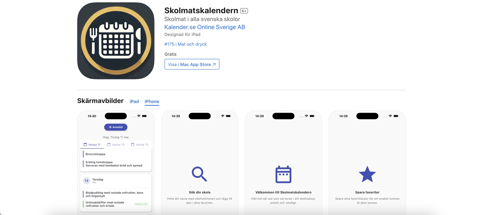 Skolmatskalendern - så funkar appen. 