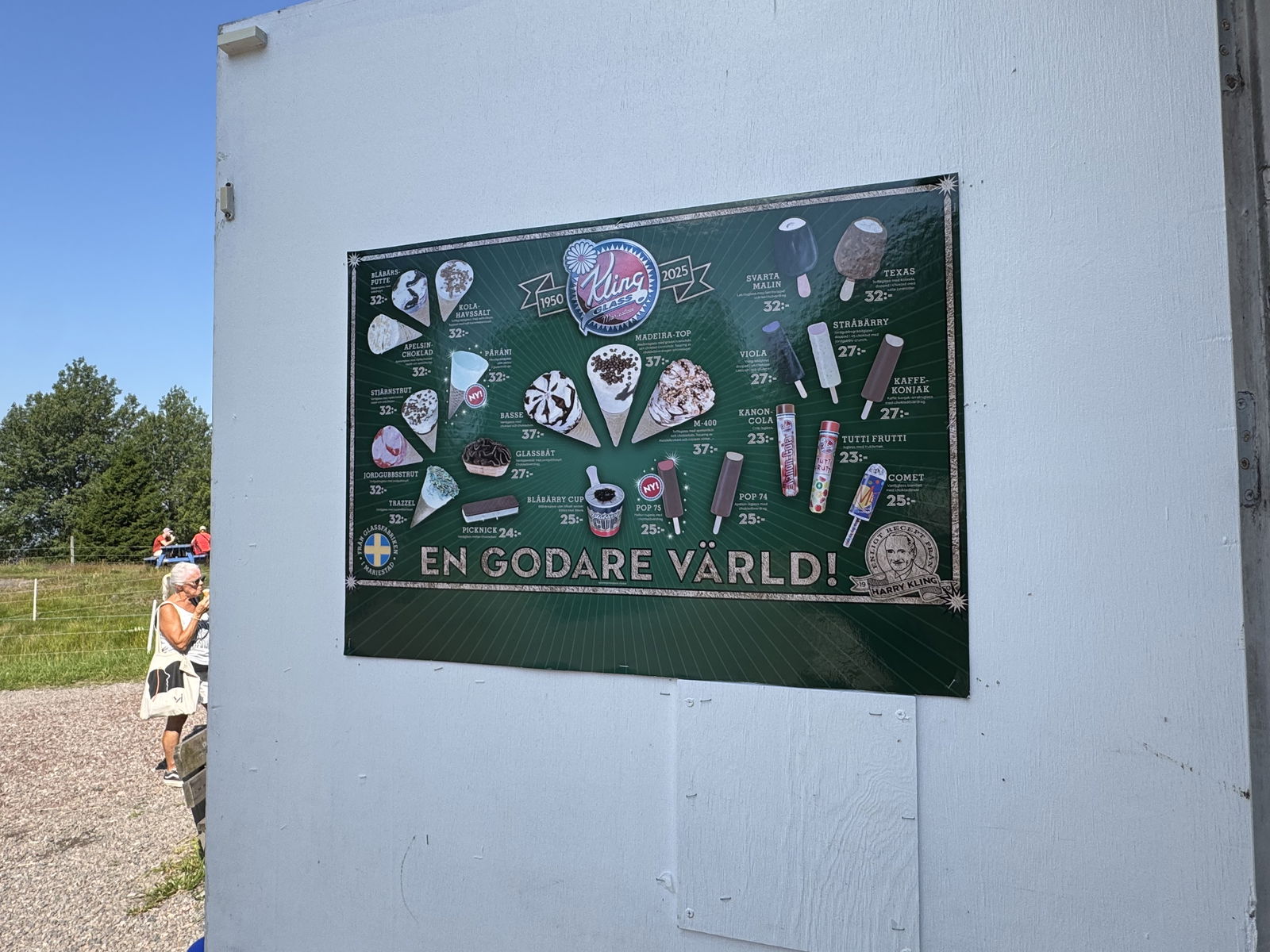 Klings glass vid Kinnekulle Utsiktstorn