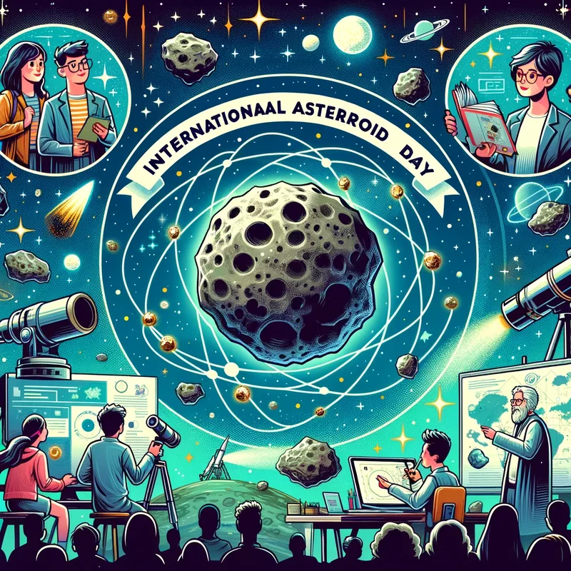 Bild som visar Internationella dagen för asteroider