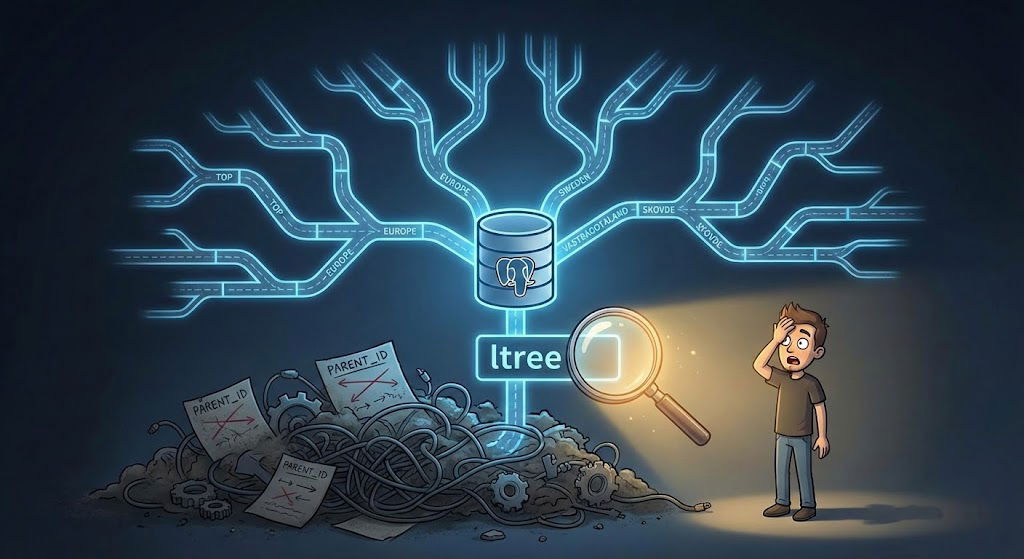 Idag hittade vi ltree i Postgres – och varför vi borde använt det för länge sen...